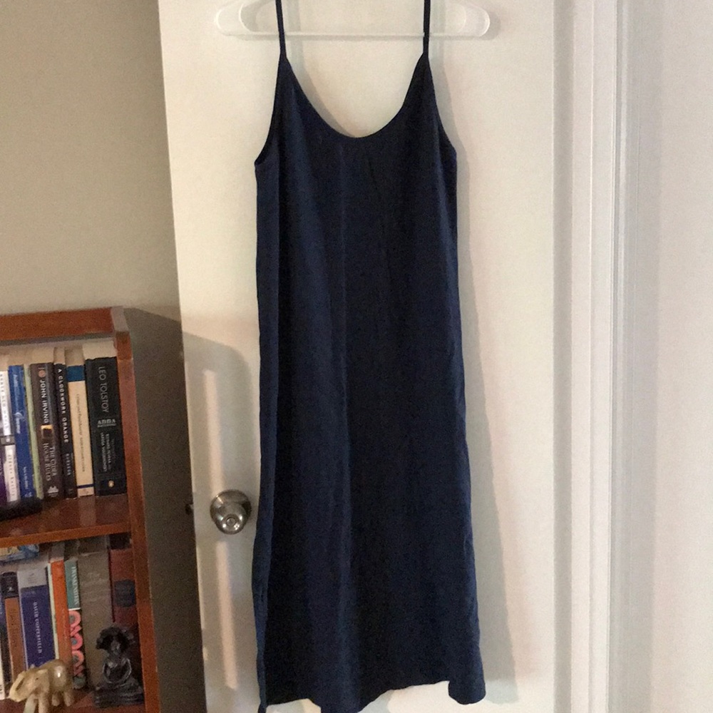 Carly Jean linen spaghetti strap dress